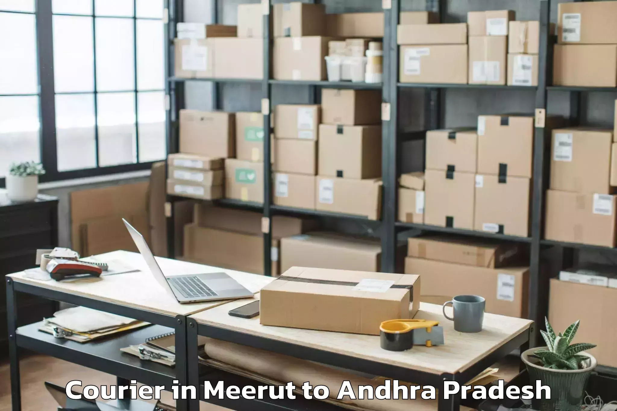 Easy Meerut to Chipurupalle Courier Booking